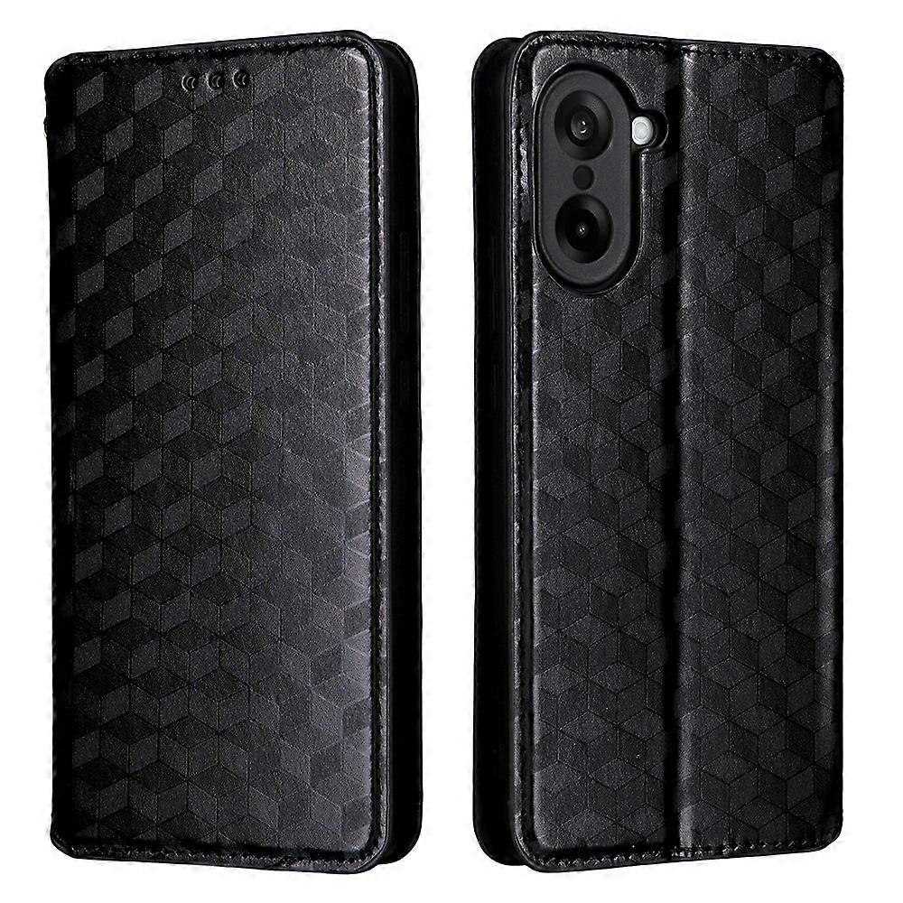 תואם עבור OnePlus Ace 5 מירוץ 5G מארז ארנק Rhombus כיסוי טלפון עור מודפס