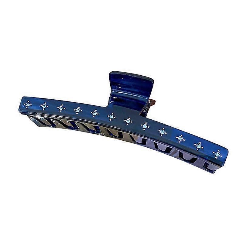 Large glittery crystal claw clips for thick hair (Azure) 1 pc