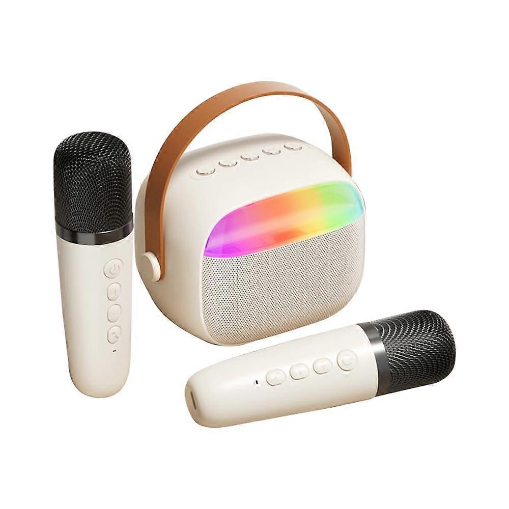 Karaoke Machine Mini Wireless Microphone and Speaker Set with 2 Microphones, Gifts