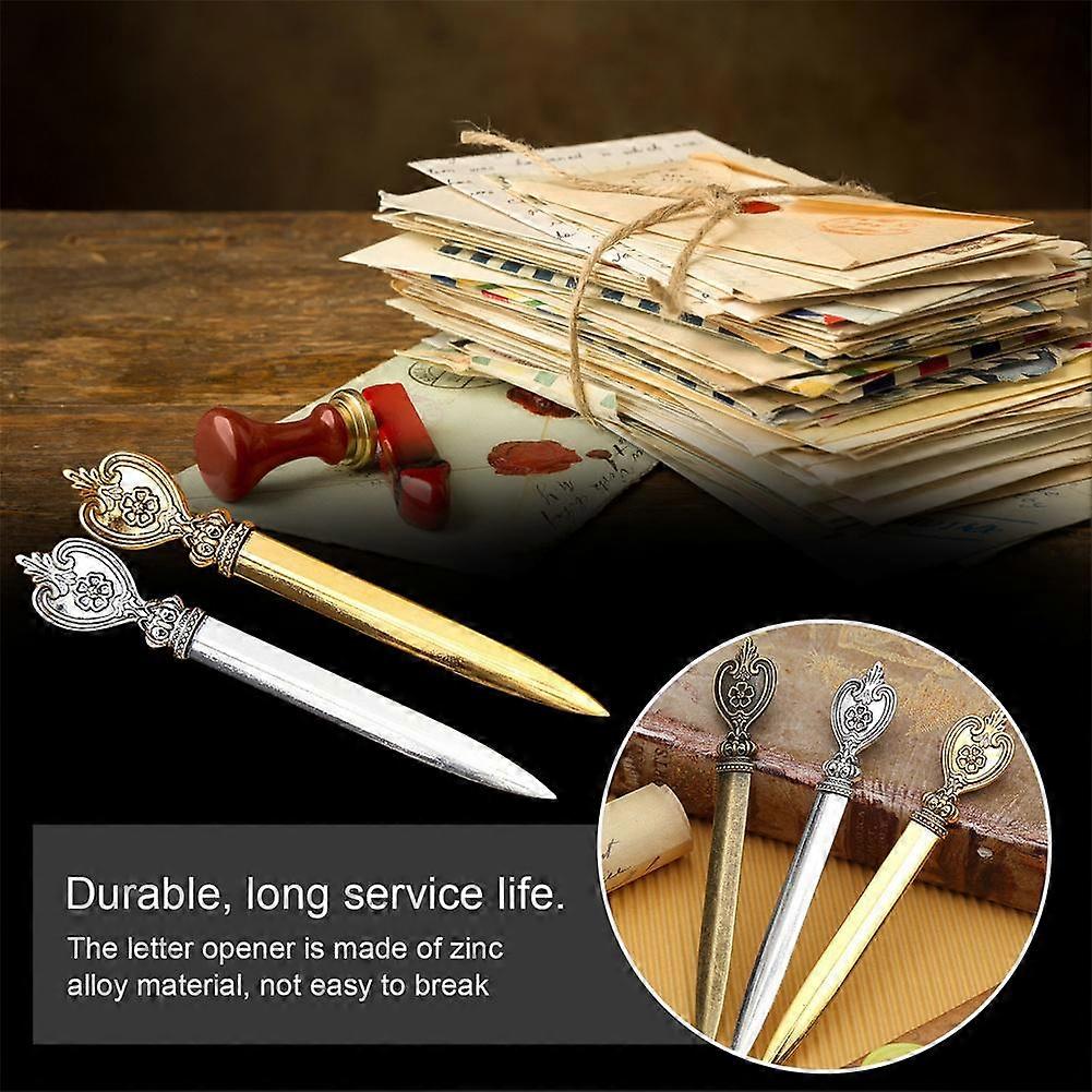 3(C)$Metal Letter Opener European and American Retro Envelope Opener Zinc Alloy Express Document Opener