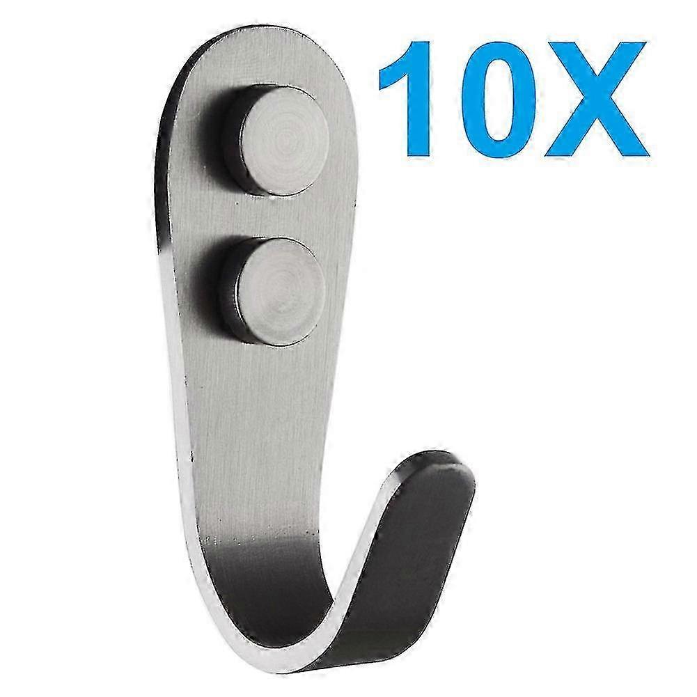 10 Hook Storage Rack Stainless Steel Bathroom Hook Rust-proof Kitchen Utensil Practical Hanger