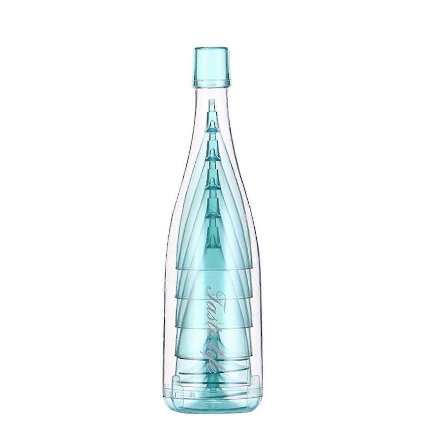 Taças de champanhe de plástico Taças de vinho Taça de champanhe com copo externo Copos de plástico com garrafa de armazenamento