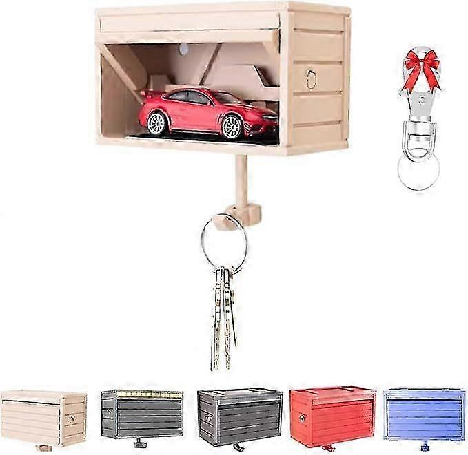 Car Garage Key Holder with Opening Door, Unique Key Holder for Garage, 3D Printed Wall Mounted Key H