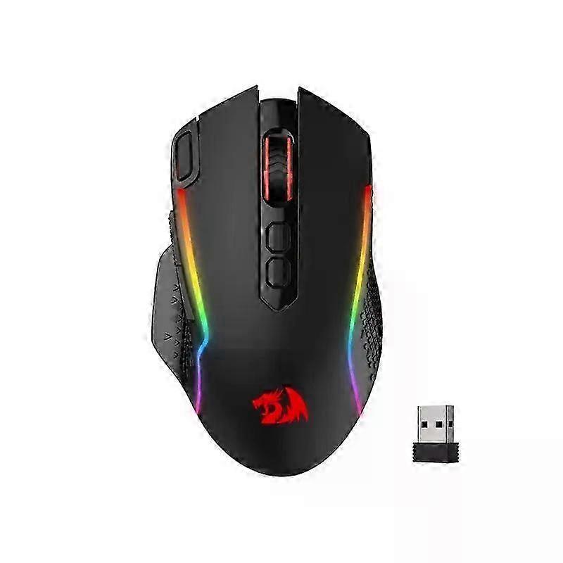 Wireless Gaming Mouse, 10000 DPI Wired Gamer Mouse with Rapid Fire Key, 8 Macro Buttons, Black/White