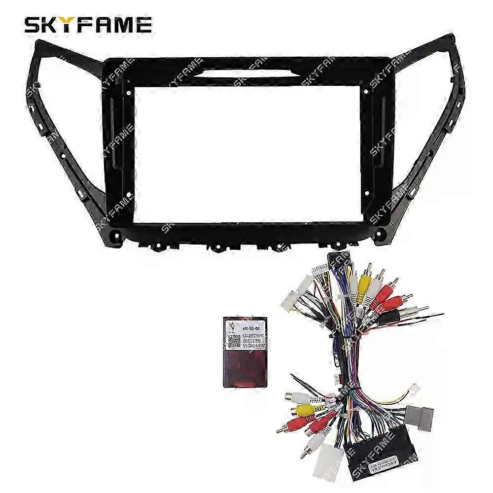 Car Frame Fascia Adapter & Canbus Box Decoder for Hyundai Azera Grandeur HG - Dash Fitting Panel Kit for Android Radio Installation