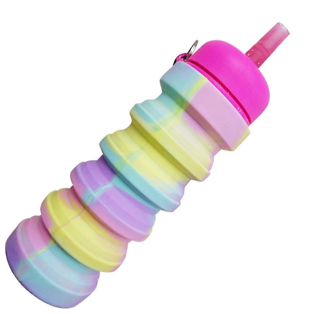 Travel Portable Sport Water Bottle Foldable Silicone 500ml Leakproof Design For Outdoor And Travel 1Pack