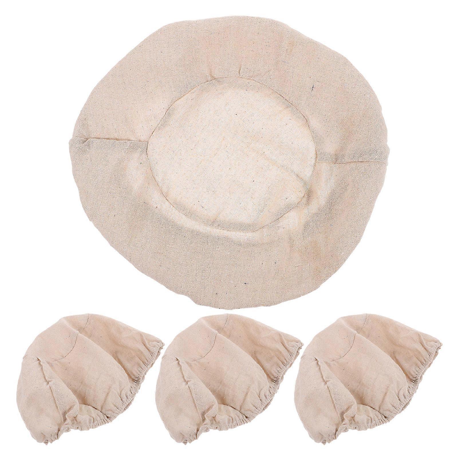 Bread Proofing Basket Cloth Liners Air Circulation Home Bakers Beige 28.50X28.50X14.00CM 4Pcs