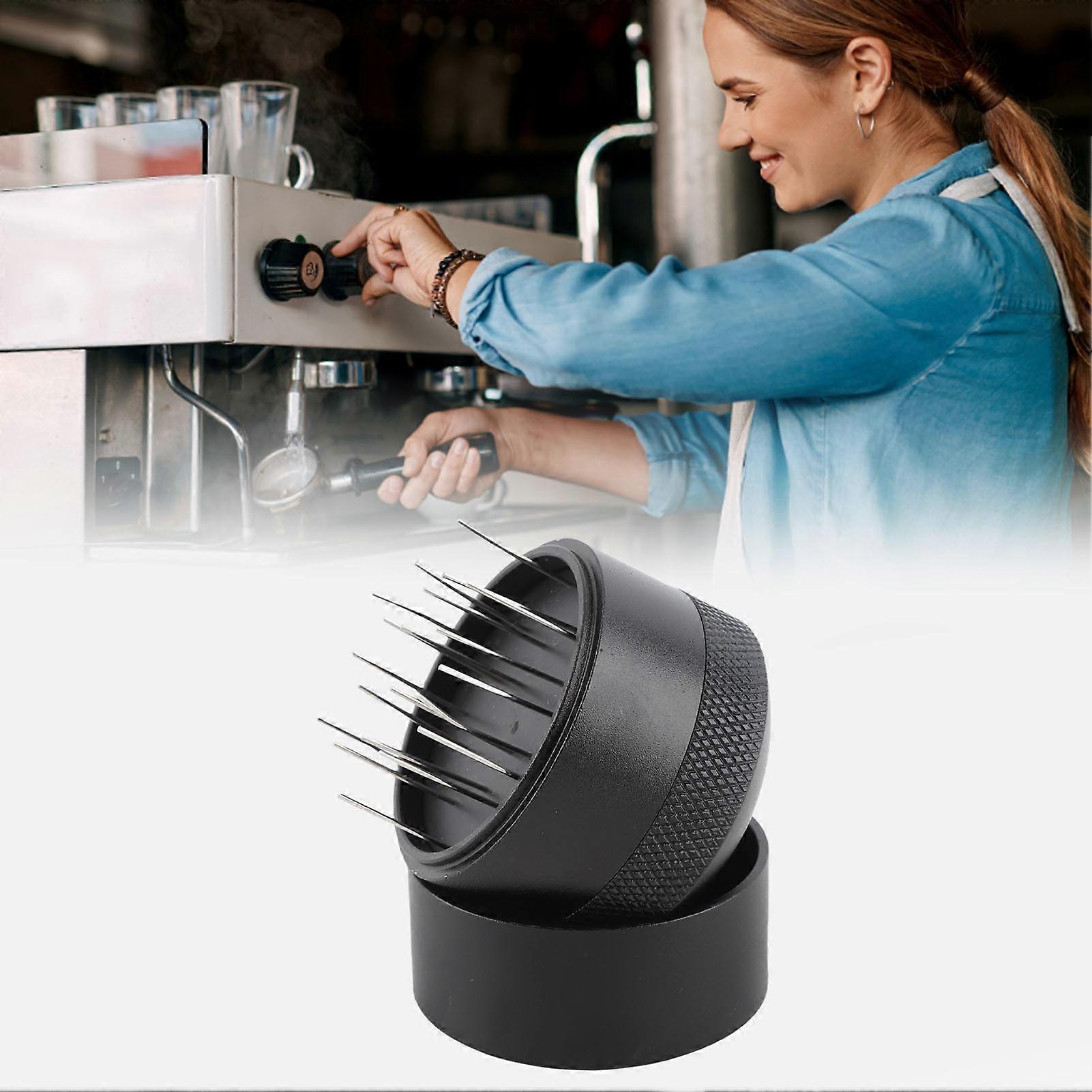 Rustproof Stainless Steel Coffee Needle Distributor with Base 198g