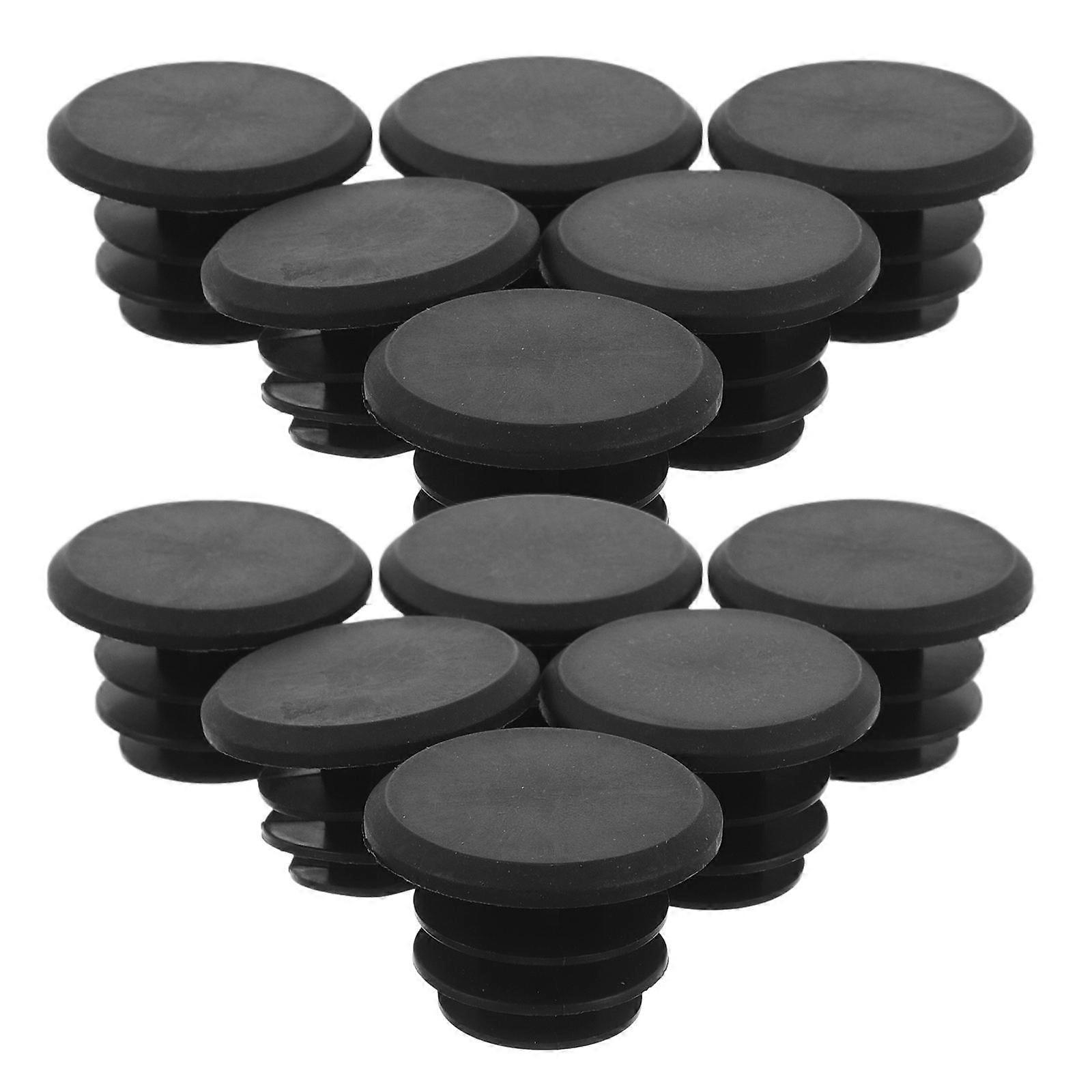 Cyclists Handlebar End Caps Black Color 2.70X2.70X1.80CM Bottom Diameter 16mm Anti-Slip Vibration Reduction 40Pcs