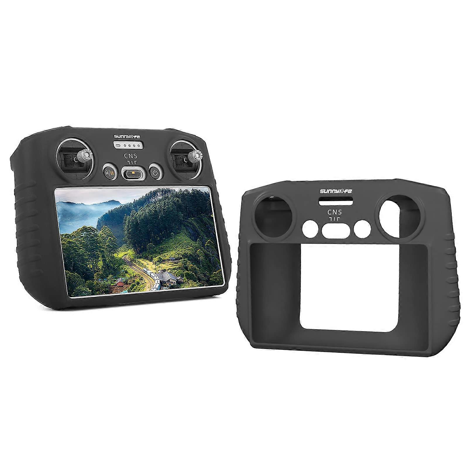 DJI Mini 3 Pro RC Remote Control Protective Case, Soft Silicone Cover for DJI Mini 3 Pro RC, ScratchResistant, Dustproof, Black