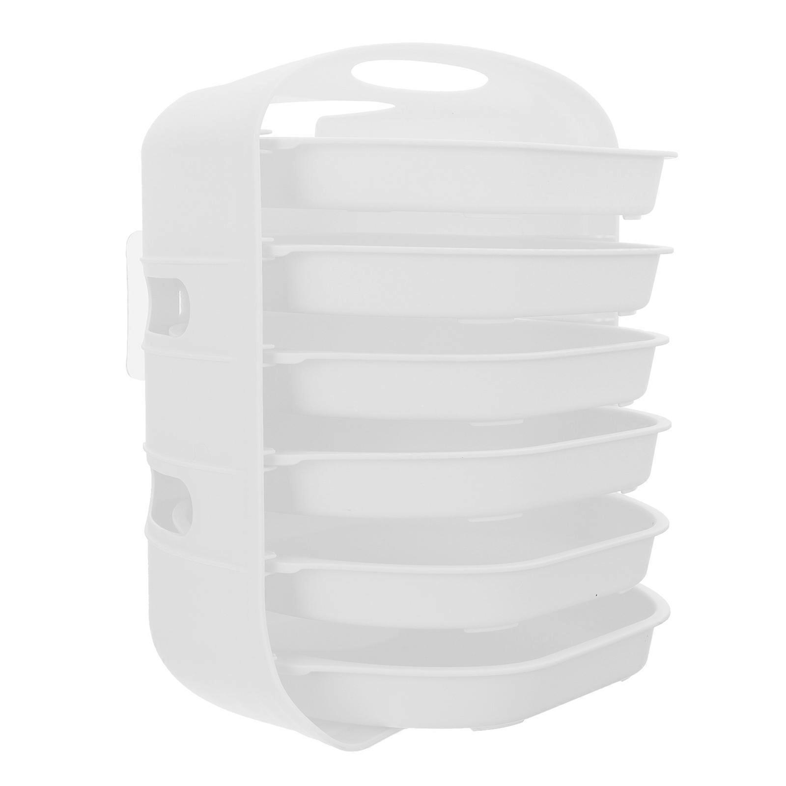 Wall Mounted Dish Rack Pot Storage Rack Elegant Design Plastic Material Home Use 27x24cm 1Pc