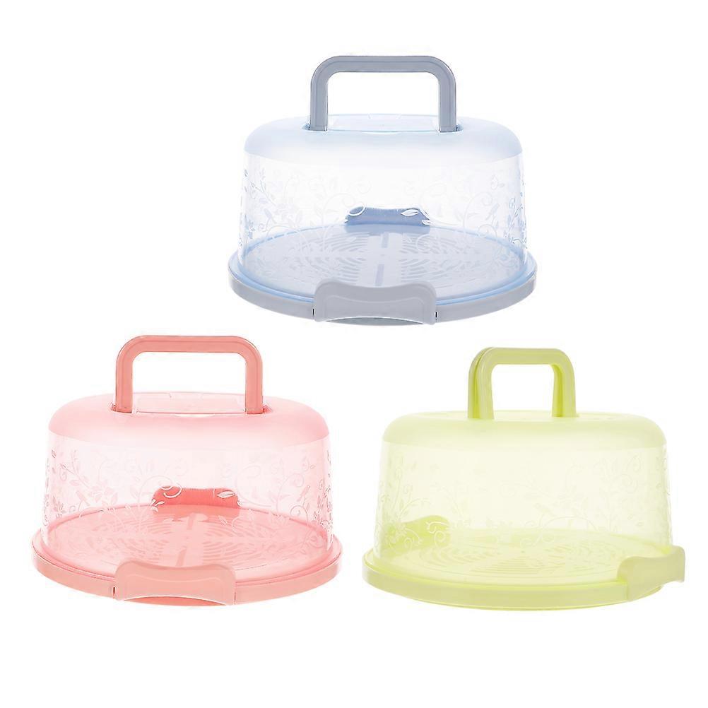 Blue Cake Boxes with Sealing Buckle and Handle for Easy Carrying and Safe Food Storage Use