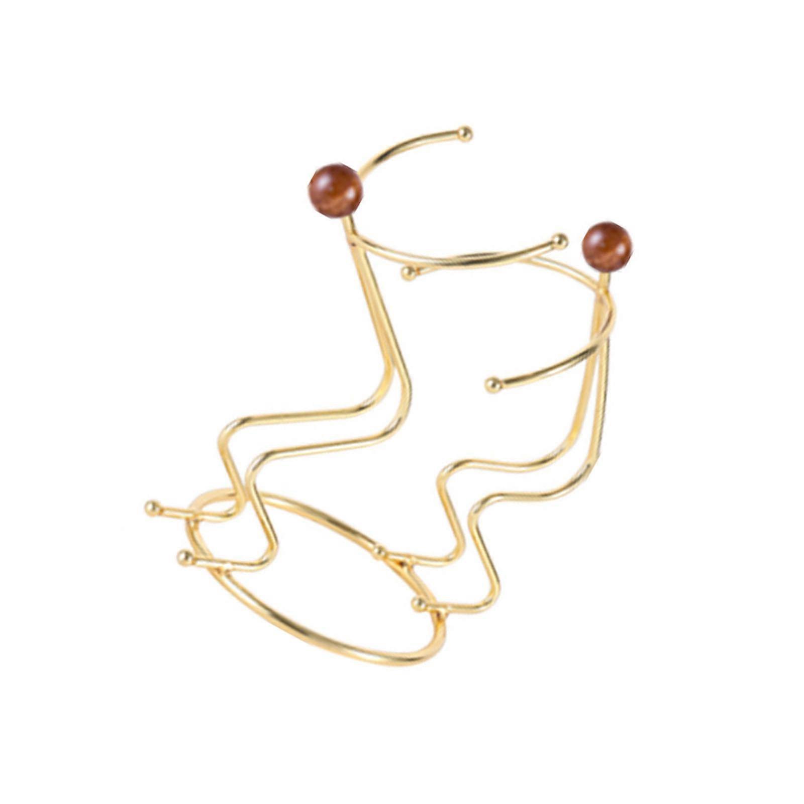 Iron Art Wines Bottles Holder Bar Cabinet Display Stand Shelf Desktops Unique Wines Rack Table Decorations Easy to Use  Gold