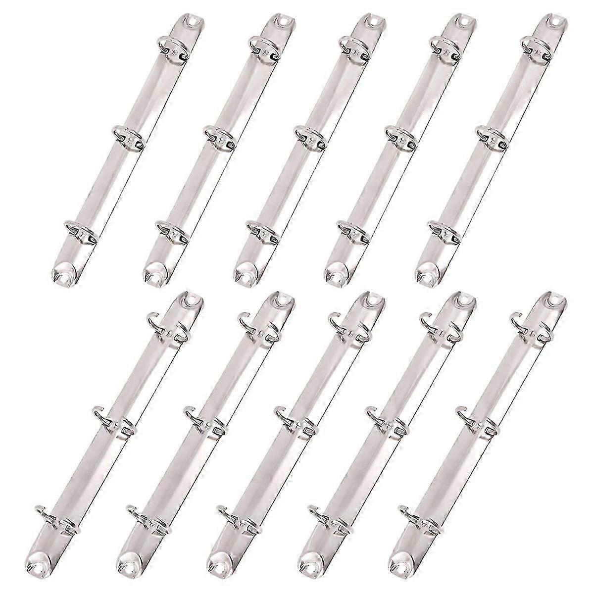 10Pcs A5 Notebook 3-Ring Binder Mechanism Letter Size Holes 20mm Metal Loose Leaf Binders Spine-Comb Edition 0716