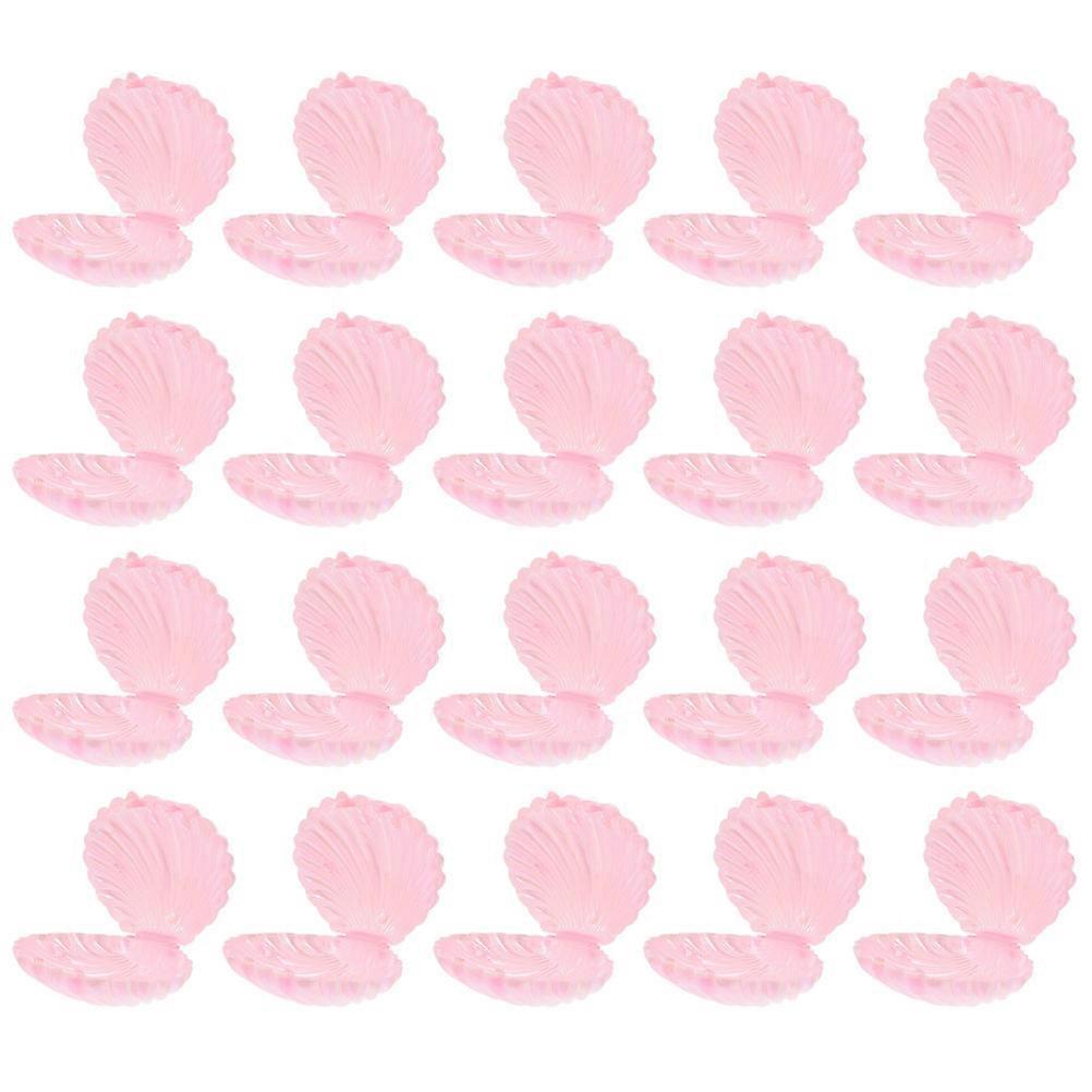 Pink Seashell Candy Box for Storage 20Pcs Plastic Shell Party Boxes