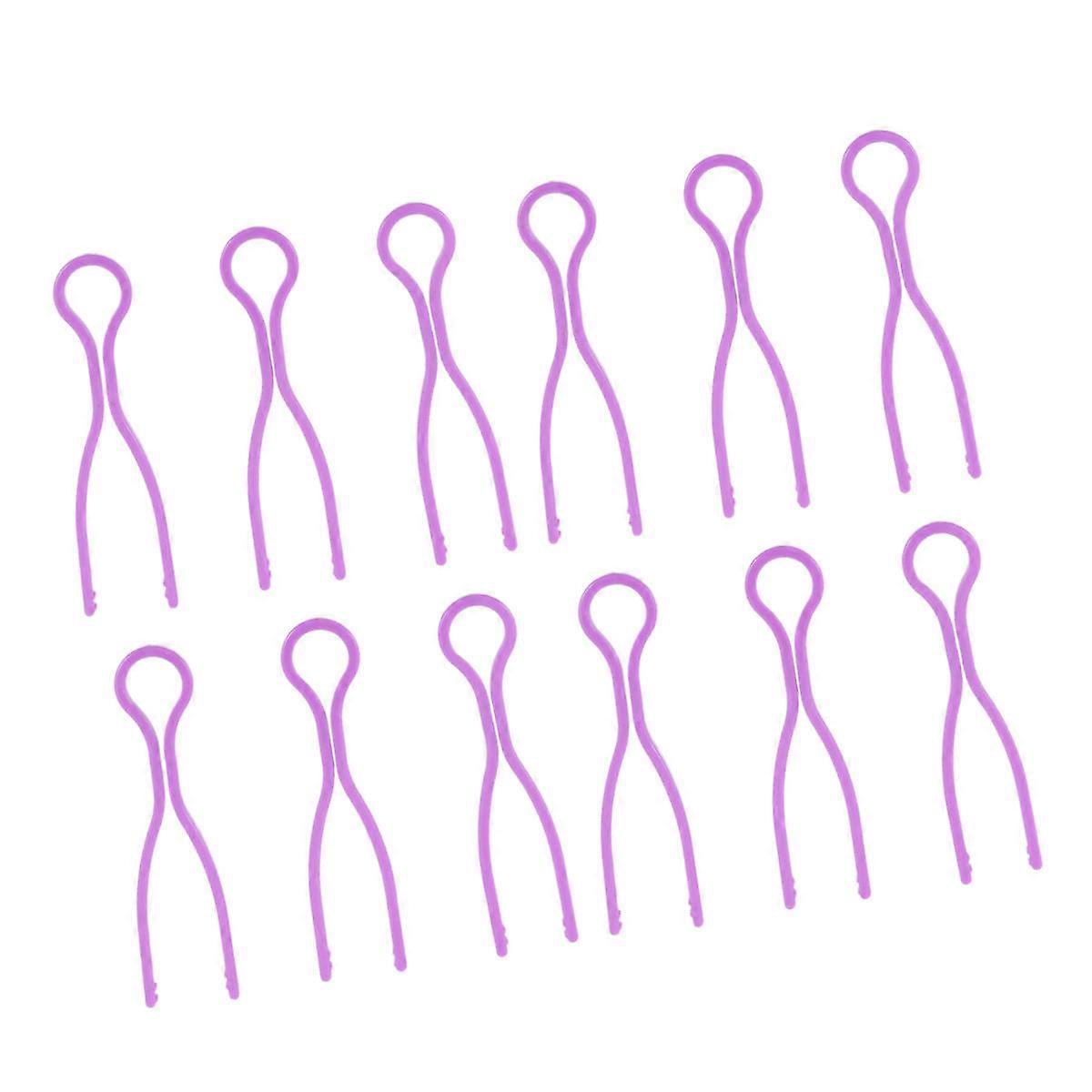 30 Pcs Plastic Bobbin Clips Thread Roller Fixed Wrapped Clamp for Sewing Machine Accessories Purple