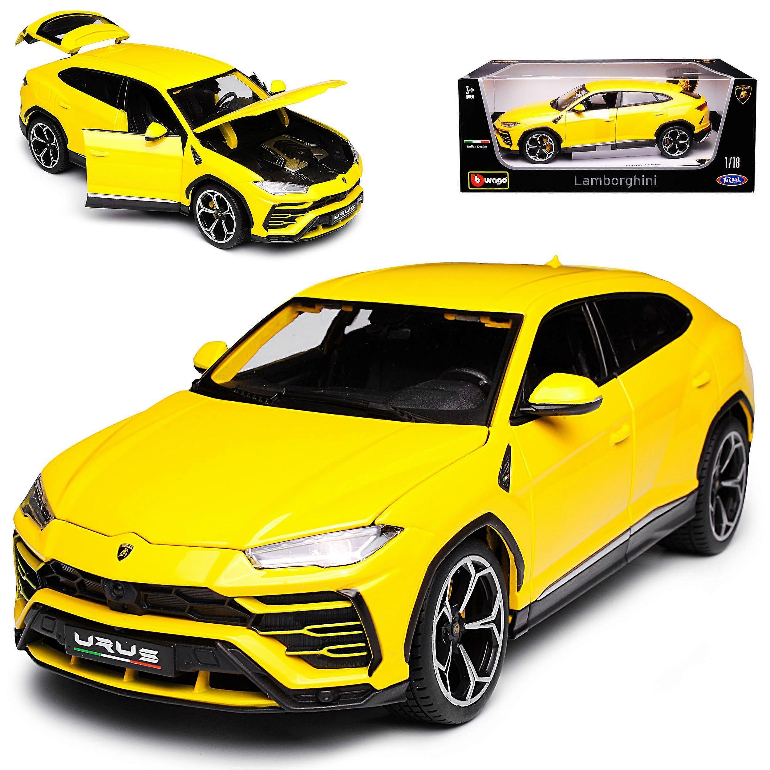 Lamborghini Urus SUV Yellow from 2017 1/18 Bburago Model Car Without Custom License Plate
