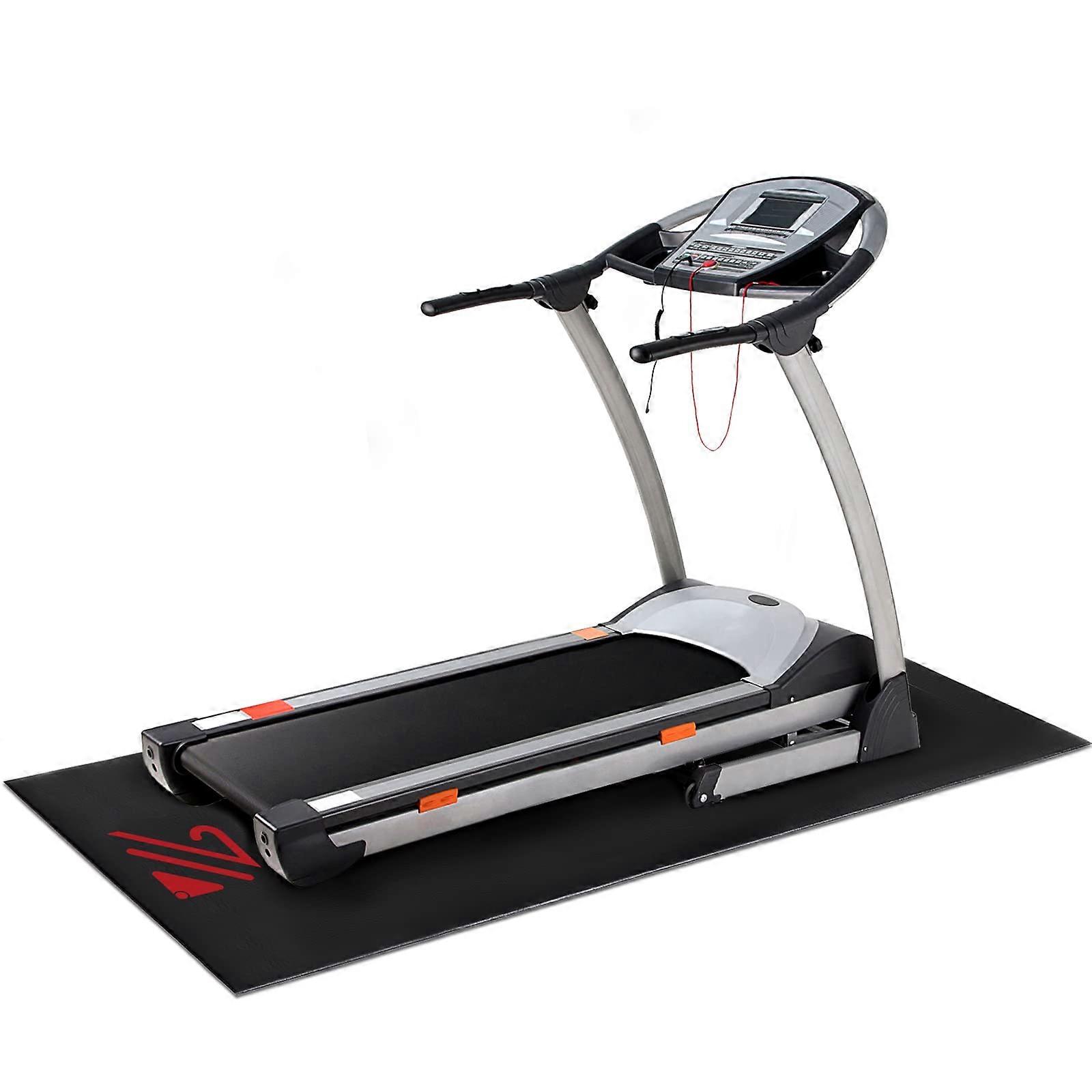 Tapis d'exercice pour vélo d'appartement 91 x 183 cm, compatible avec Peloton, épaisseur 6 mm, rebond lent, pour salle de sport à domicile.