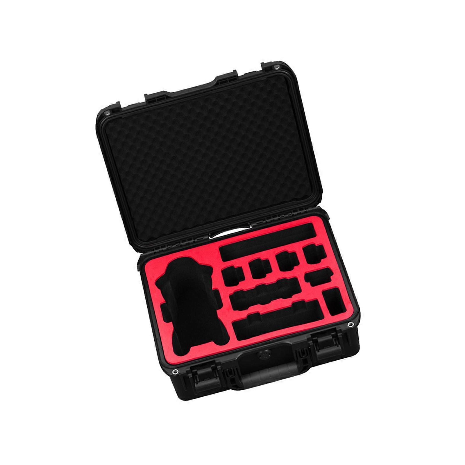 Large Capacity Portable Equipment Case Organiser Box Storage with Impact Resistance for 4 Professional Black Multicolor