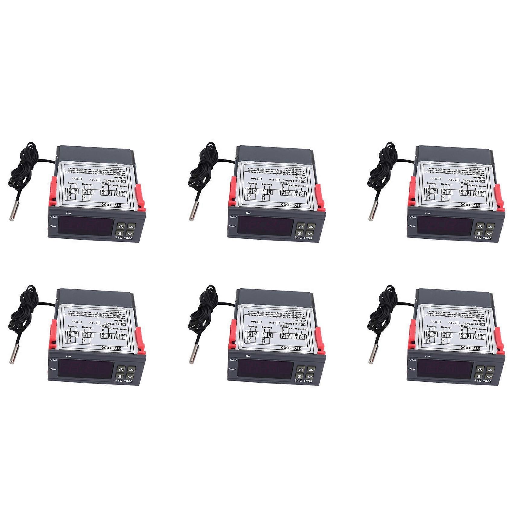 6X 220V/-/1000 Digital Temperature Controller Thermostat with