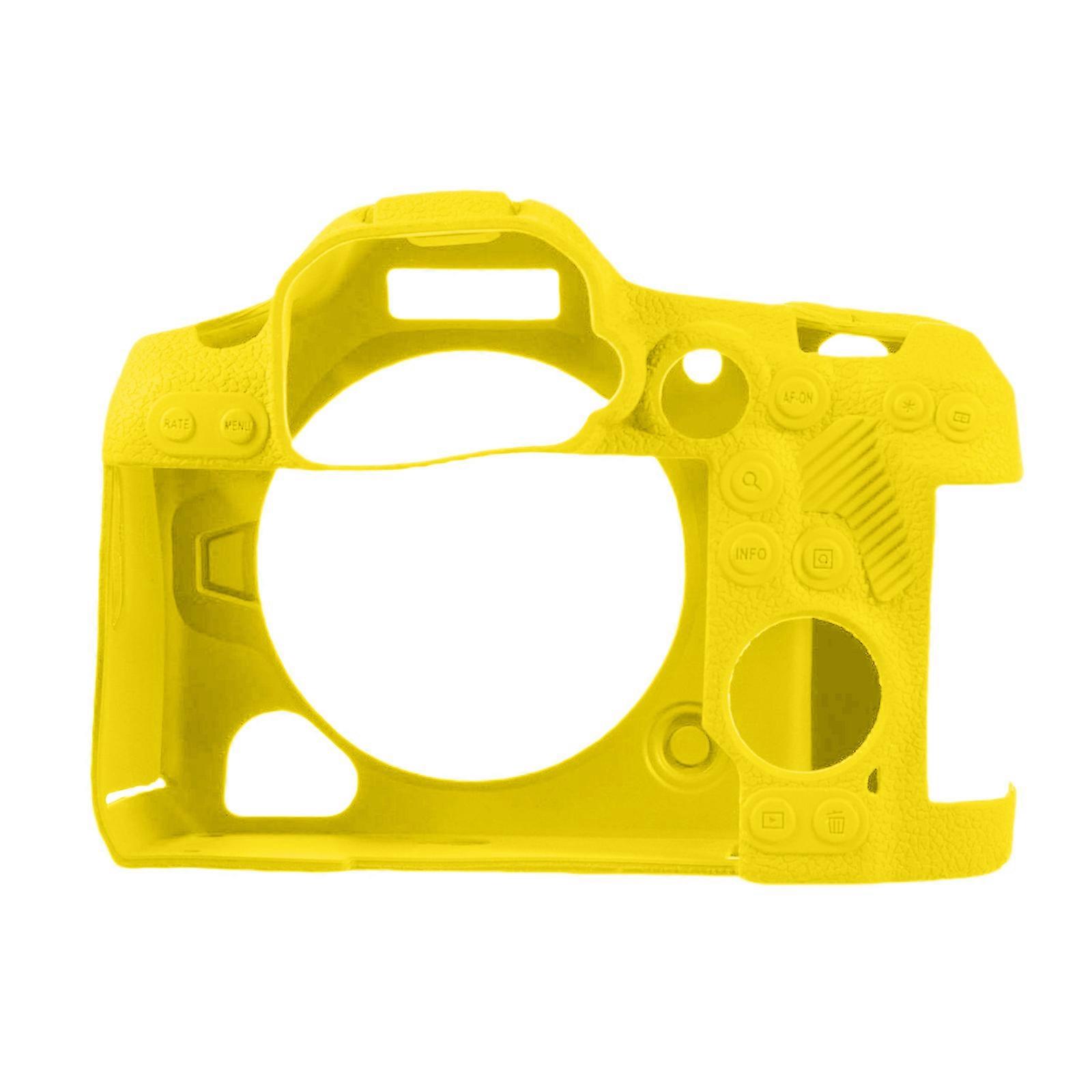 נרתיק מצלמת סיליקון למצלמת R5II כיסוי מגן מונע החלקה עמיד בפני זעזועים צהוב