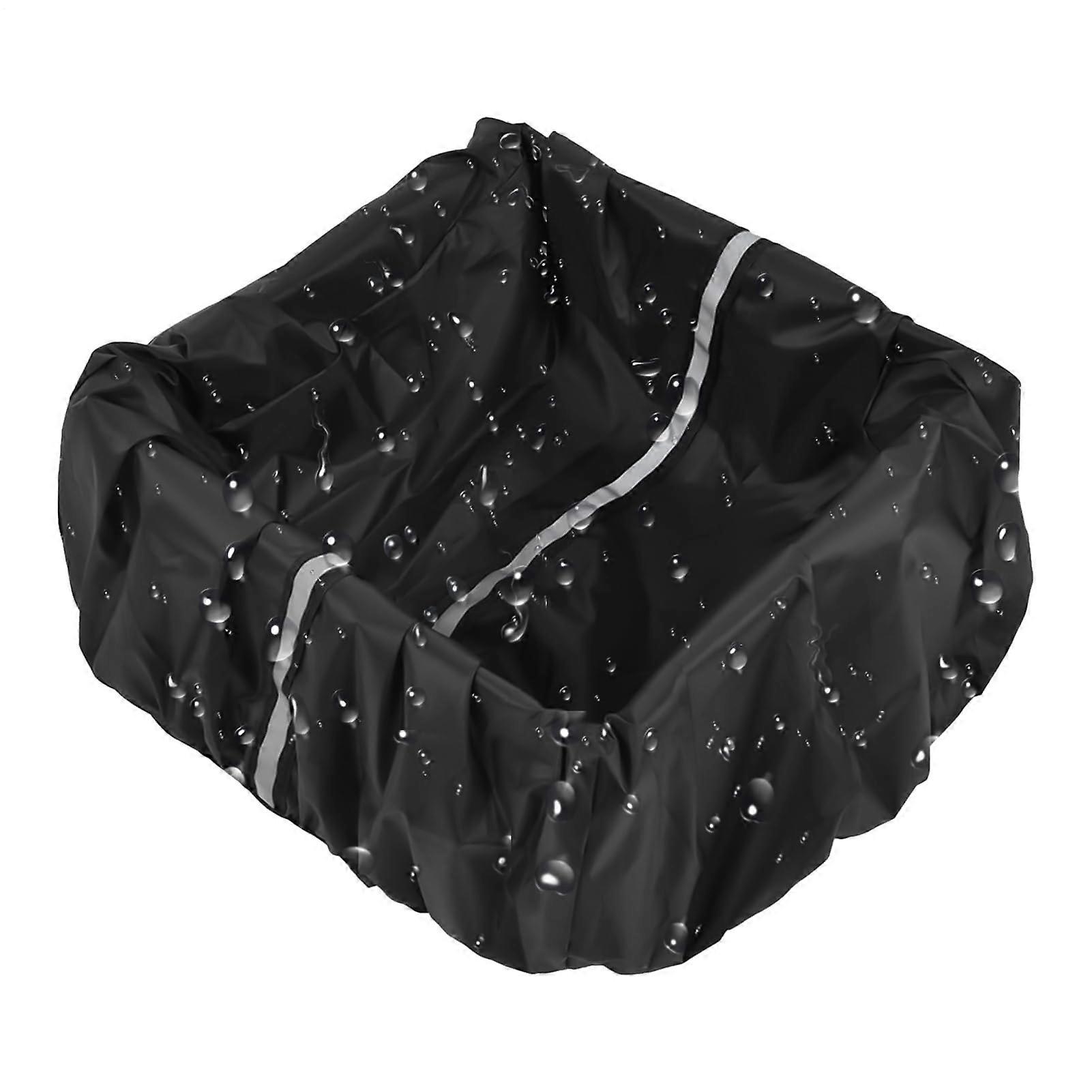 Bicycle Basket Cover Waterproof Protective Oxford Cloth With Elastic Drawstring For City Commute