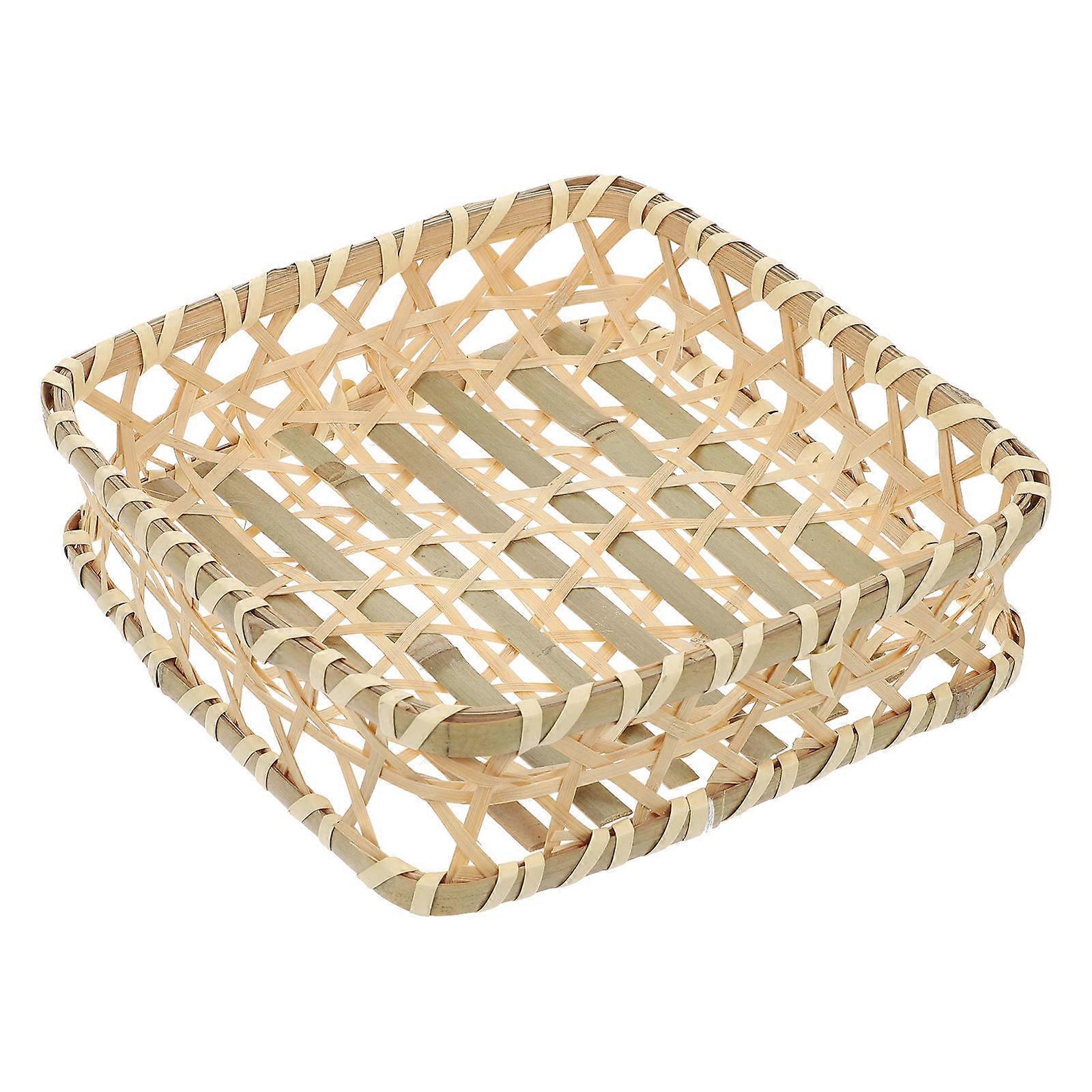 Light Brown Storage Basket for Fruits Snacks and Decorations Made of Synthetic Material 7x7 Inches