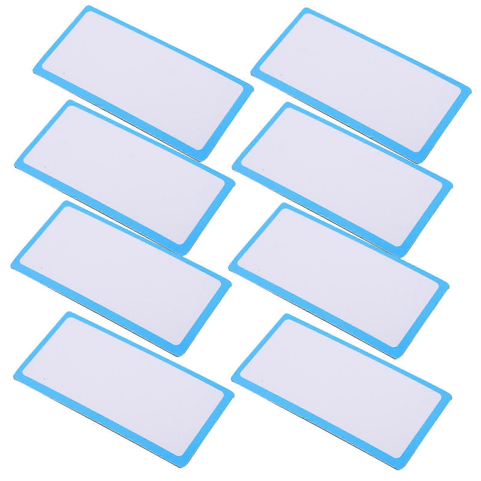 12PCS Magnetic Name Tags Dry Erase Labels for Whiteboards, Reusable Blank Eraser Tags for Schools Offices Homes, Blue Magnetic Labels for Shelves