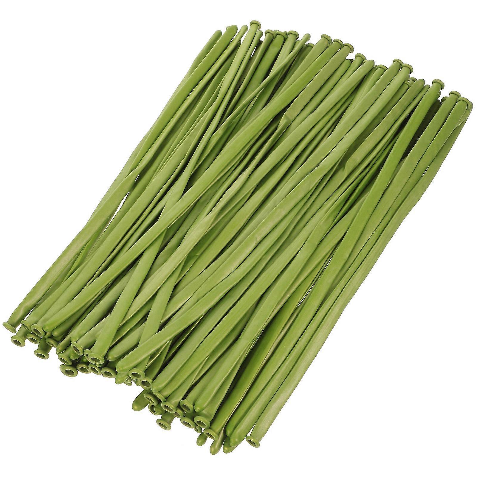 Green Latex Long Balloons for Decor with Twisting Perfect for Party Occasions 100 Pcs
