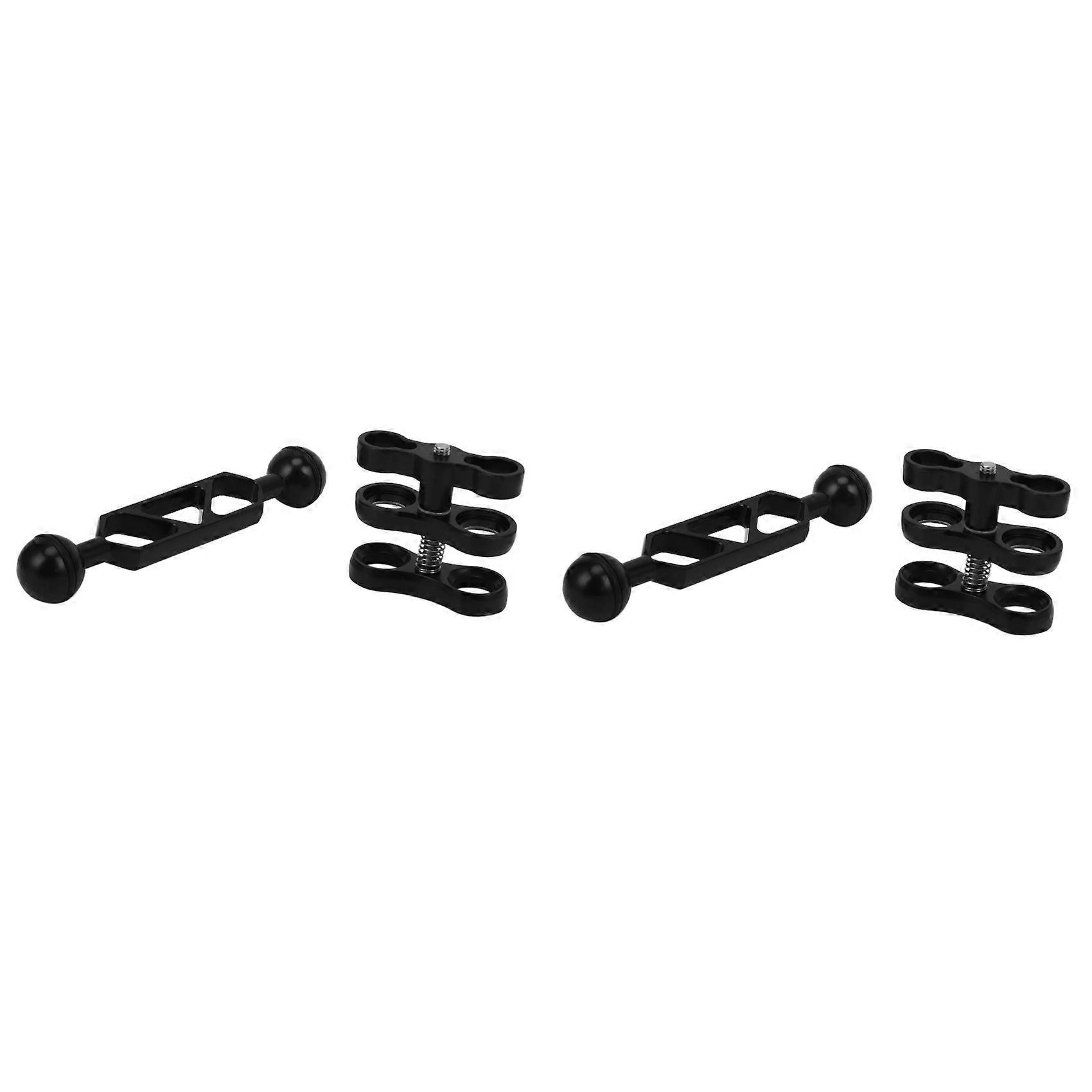 2X Aluminum Alloy Scuba Diving Light Torch Dual Ball Joint Arm And 1Set Butterfly Clip Clamp Mount f