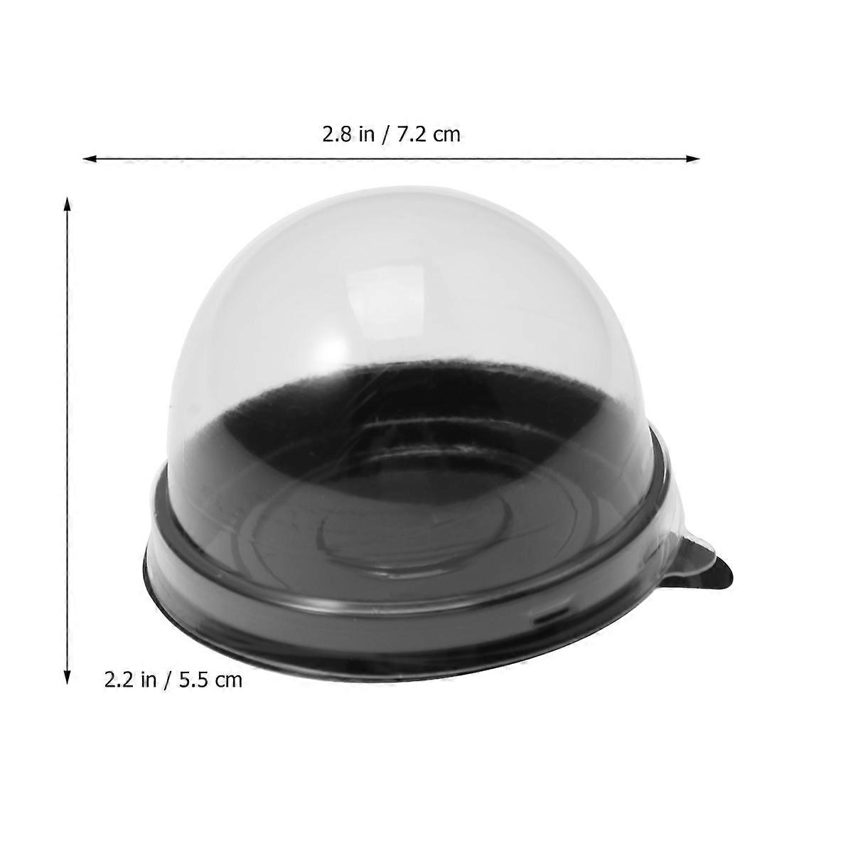 50 Pcs Cake Round Moon Cake Gift Packaging (Black Bottom)