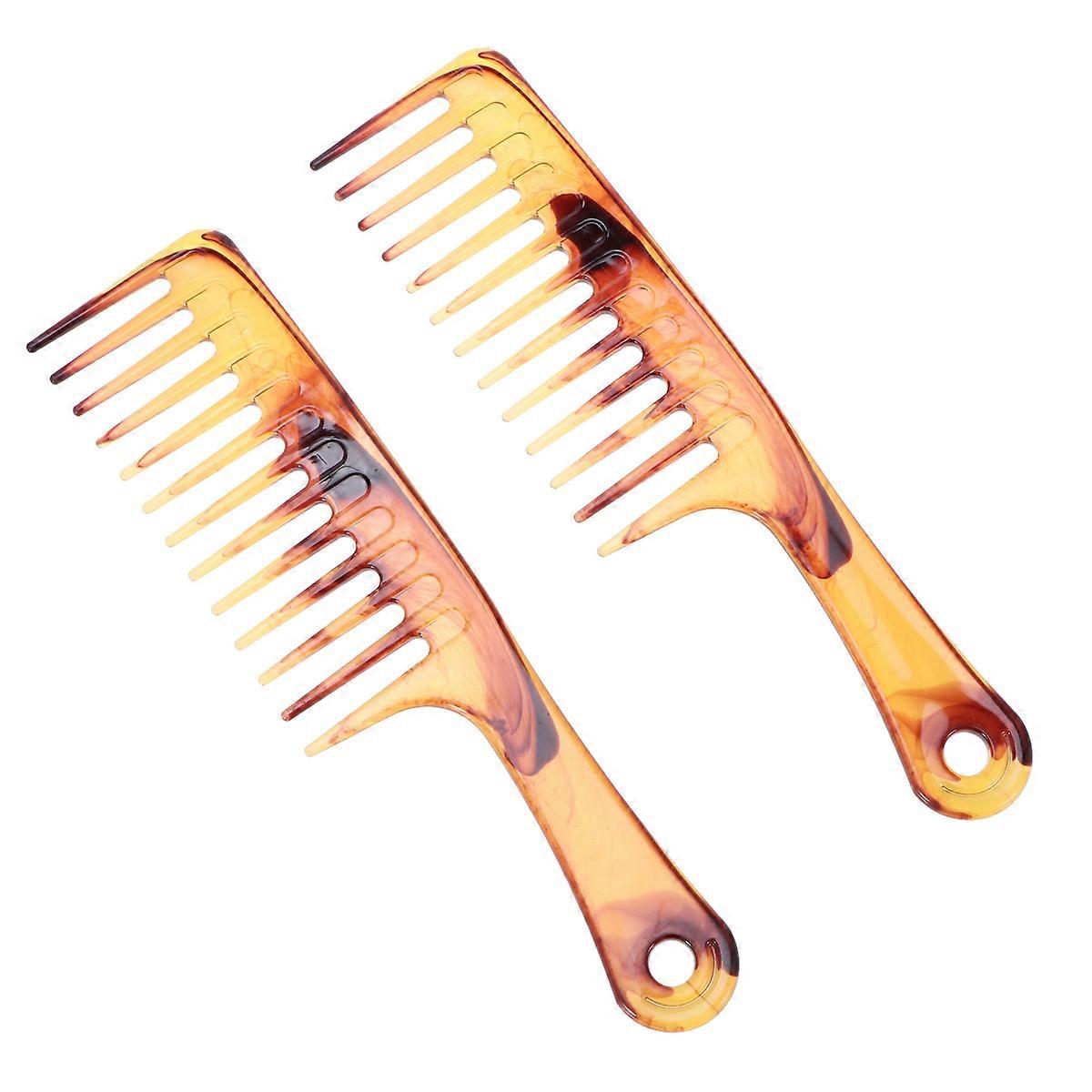Retro Comb for Hair Dressing Use Made of PP Material with Wide Teeth Design Great for DIY Hairstyles Multi Color 2Pcs