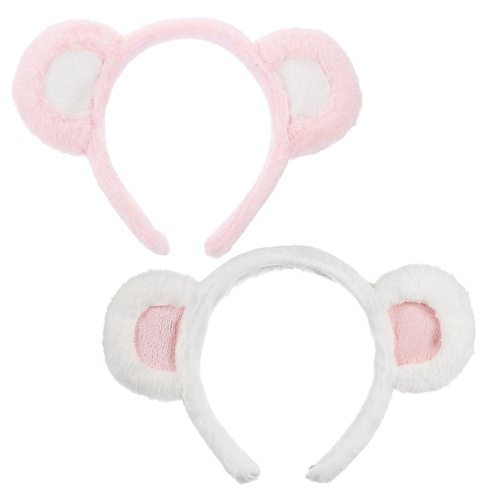 Assorted Color Bear Ears Headband Designed For Adults Features And Lightweight Comfort Ideal For Parties 2Pcs