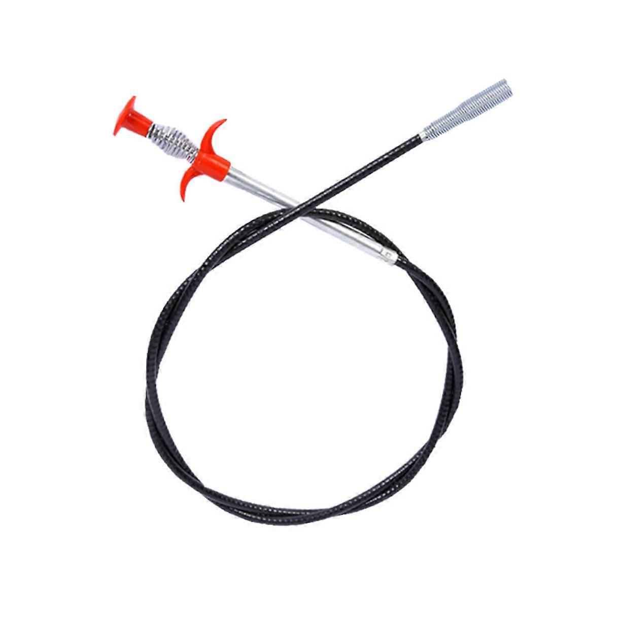 Drain cleaner with four claws, flexible pipe cleaning tool for effective cleaning of sinks and baths, durable and easy to handle.