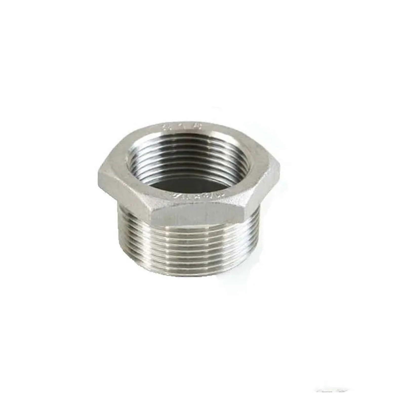 1/8' 1/4' 3/8' 1/2' 3/4' 1' SS304 Stainless Steel Pipe Reducer Fittings Hex Reducing Bushing Male To Female Thread Pipe Fitting (DN8XDN10)