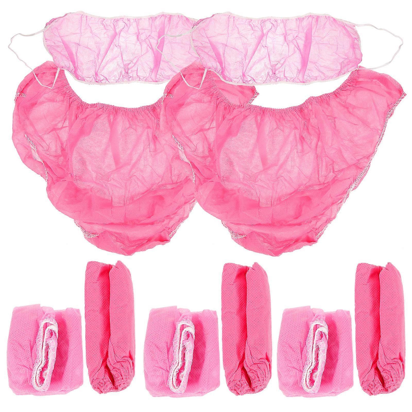 Kadınlar için Nefes Alabilir Yumuşak Tek Kullanımlık Külot Seyahat İç Çamaşırı 10 Takım
