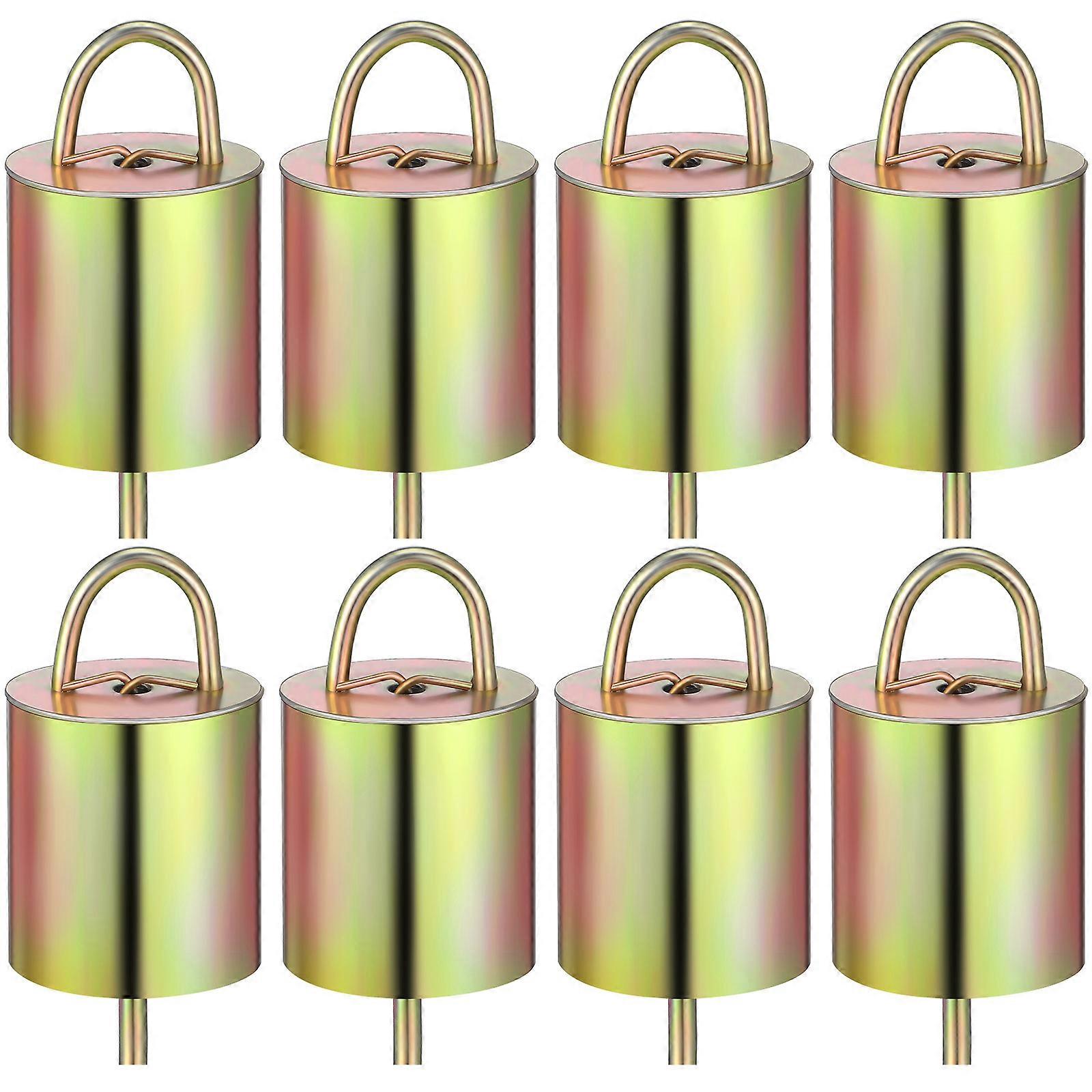 8pcs Copper Goat Bells, Rustic Farm Bells for Sheep & Cattle, Loud Sound Metal Collars for Outdoor Use, Durable Decorations for Christmas & Grazing