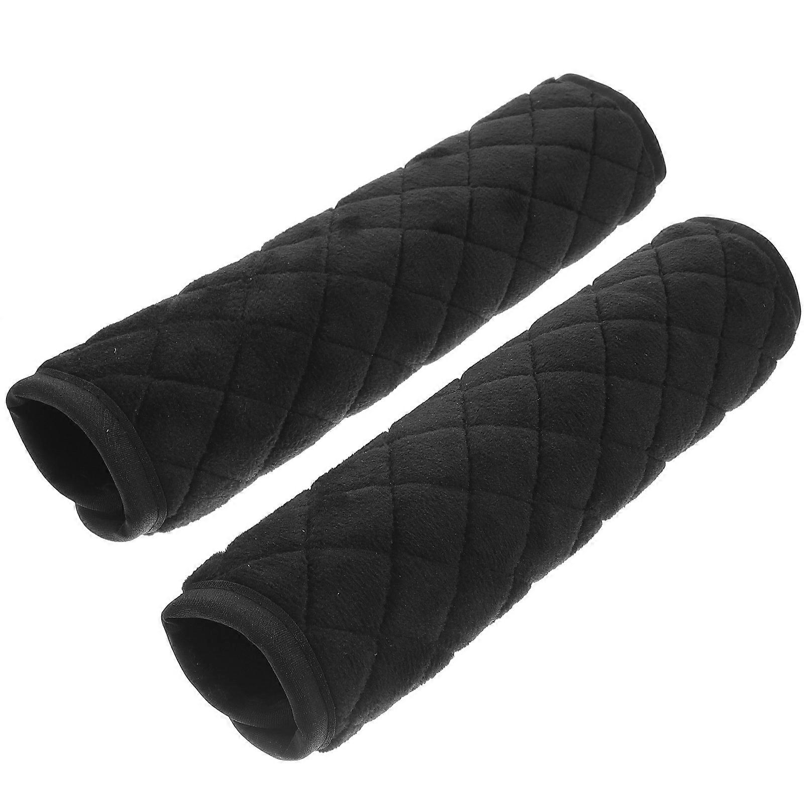 2pcs Car Shoulder Cushion Pad For Enhanced For Cars Easy To Install Checkered Style