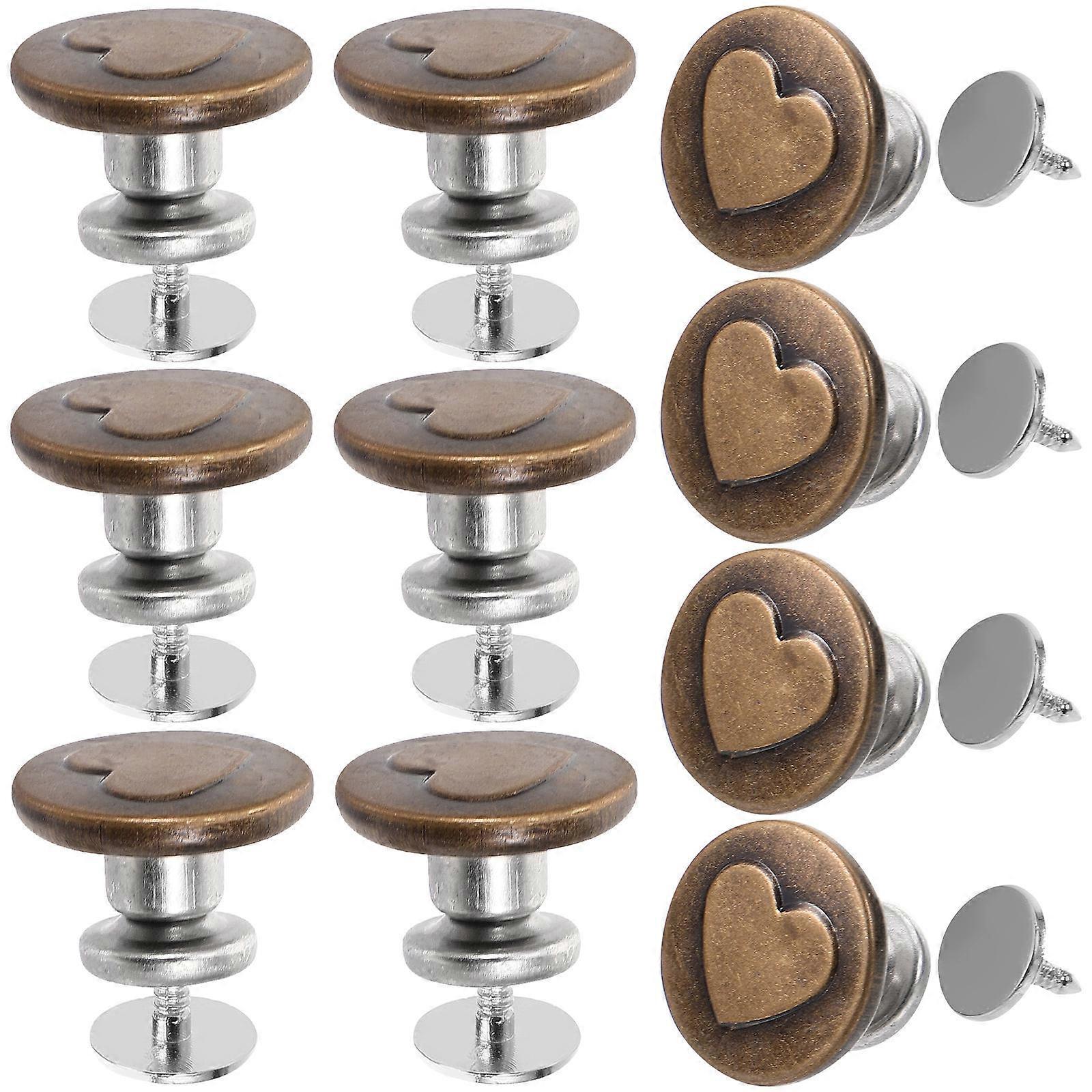 Pants Snap Button Replacement 10Pack For Women's Denim Pants Assorted Color Metal Design Waistline Securing