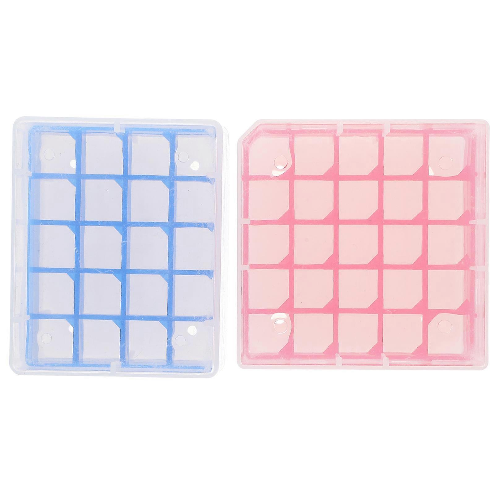 Professional Blue Cryovial Storage Box for Laboratory Use Durable PP MultiCompartment Design 2pcs