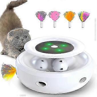 Interaktives Katzenspielzeug, Hinterhalt mit Kugelbahnen 2-in-1 Katzenspielzeug