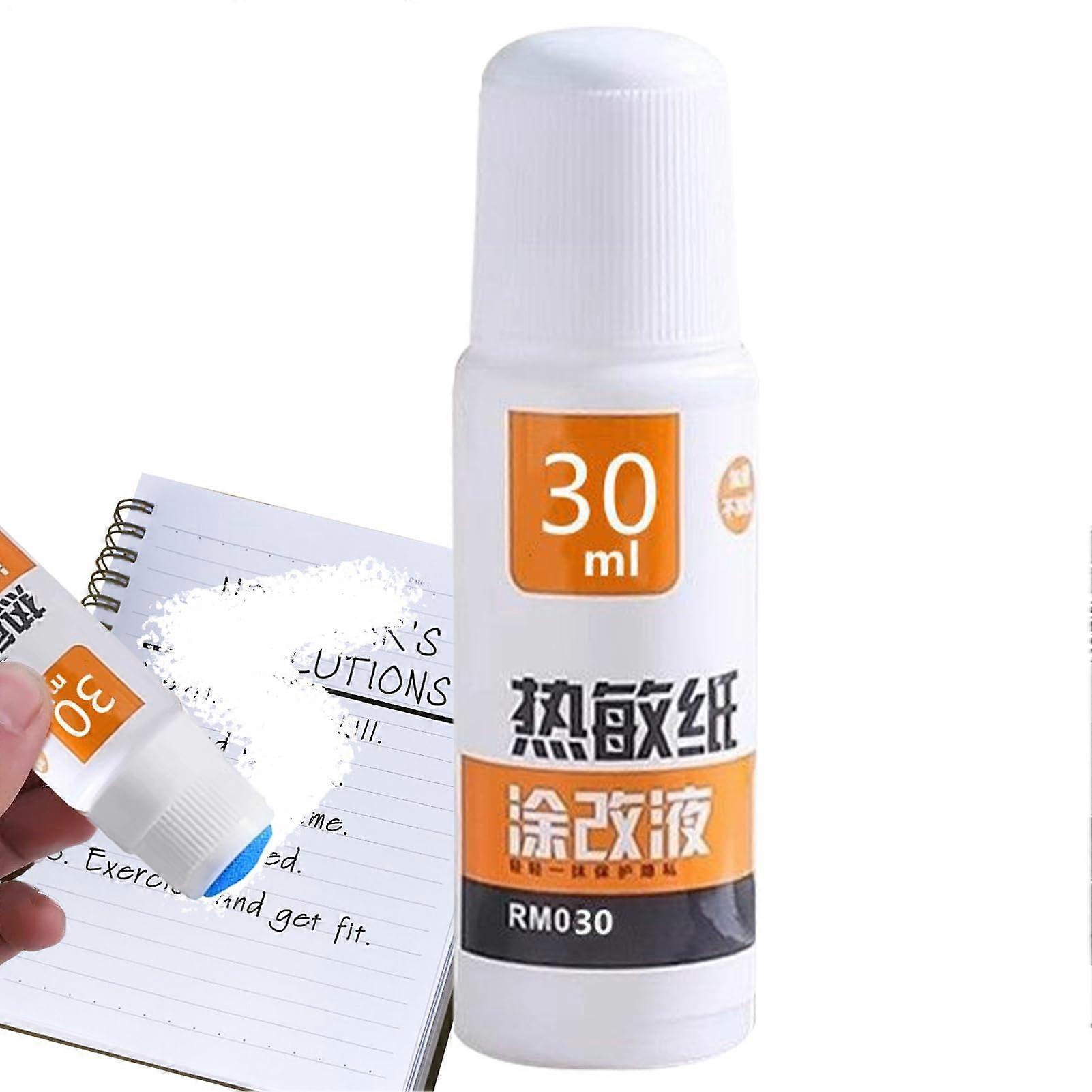 Thermal Paper Correction Fluid Pen - Quick Drying 55ml Liquid for Handwriting Removal - Ideal for All Paper Types (1 pc)
