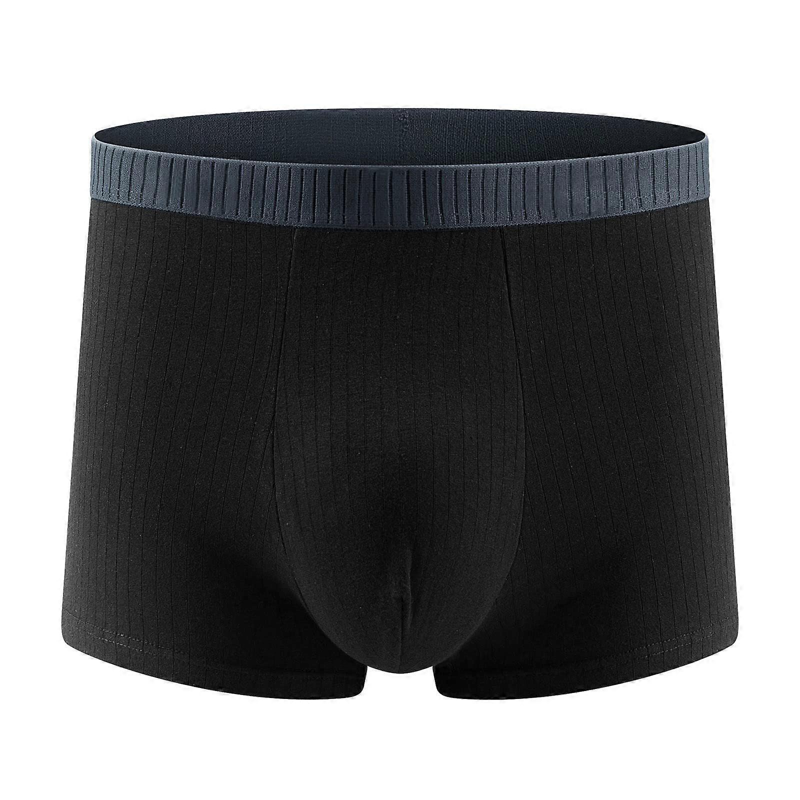 Herren-Boxershorts Schwarz XL, Bequeme Atmungsaktive Unterwäsche, Stretch Trunks Regular Fit Retroshorts Für Männer