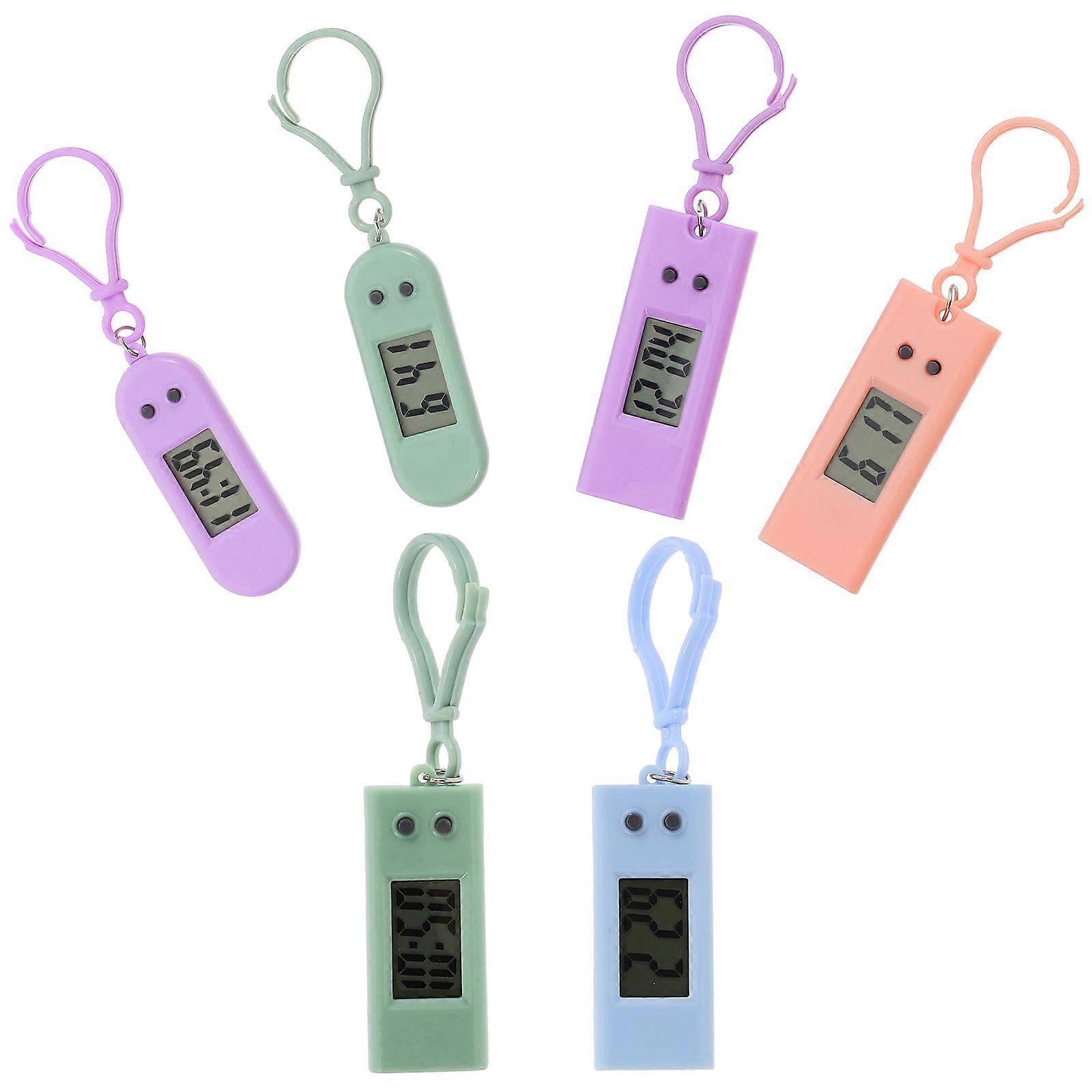 Pocket Watch Digital 6Pcs Mini Digital Watch For Kids Daily Fun And Practical Time Display