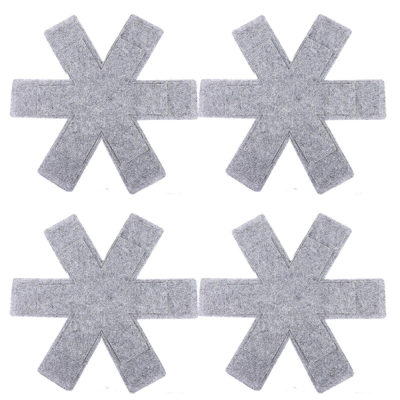 Pot And Pan Protector For Home Users 38X38CM Grey Non-Slip 12Pcs