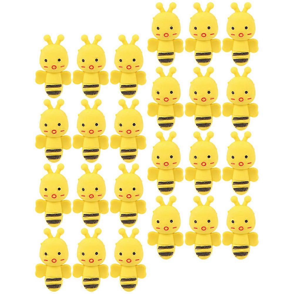 Bee Shaped Student Erasers for Kids Made of Rubber Yellow Color Perfect for Party Favors and Classroom Rewards 36 Pieces