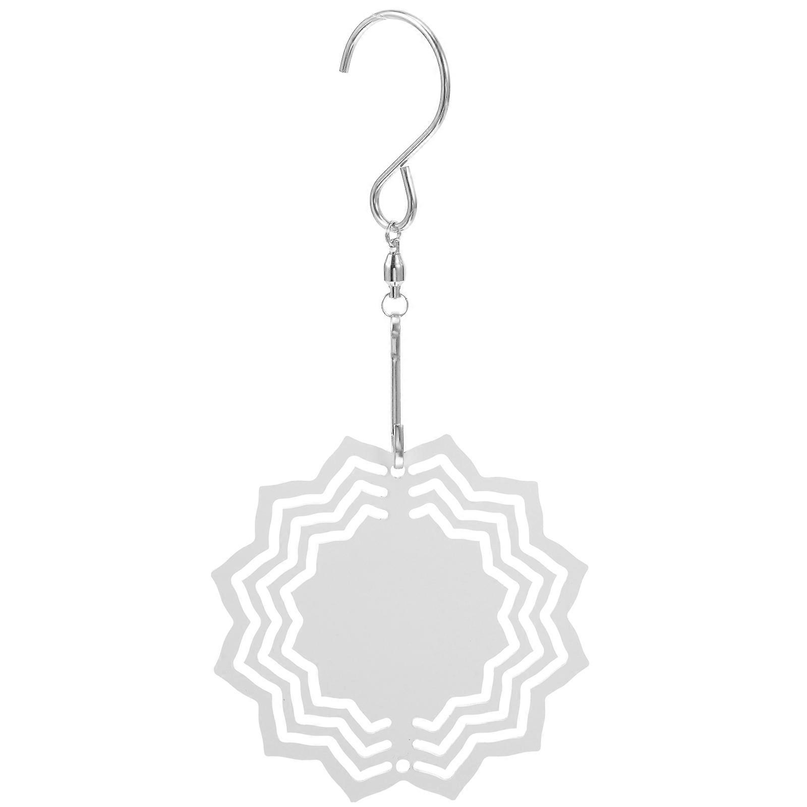 Aluminum Sublimation Wind Spinner Blank for Transfer Printing White Hanging Decor 10.5 Inches