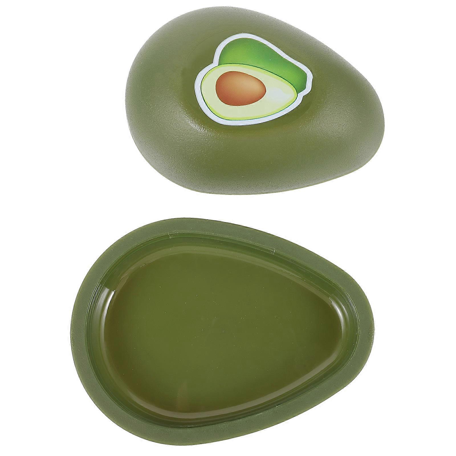 Avocado Saver Set of 4 Lightweight Plastic Boxes for Fresh Fruit Storage in Refrigerator Green