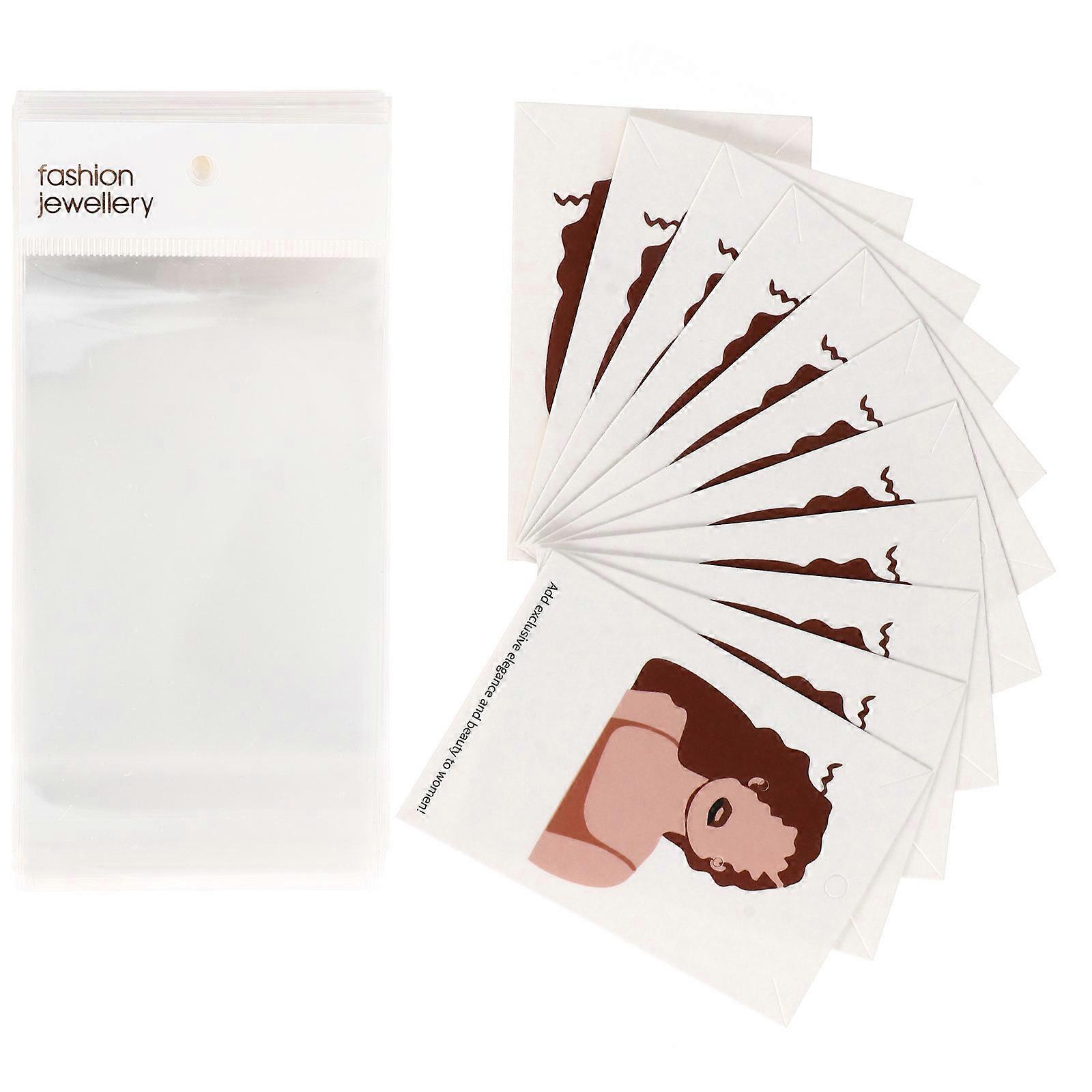 Earring Packaging for Small Business 100Pcs with Multi Color Display Card for Necklace and Earring Storage