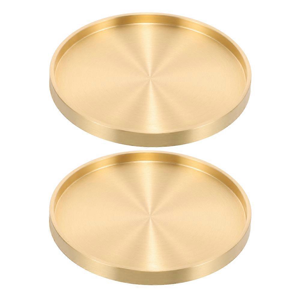 Golden Brass Coaster Set of 3 for Home Use Prevents and Table Damage